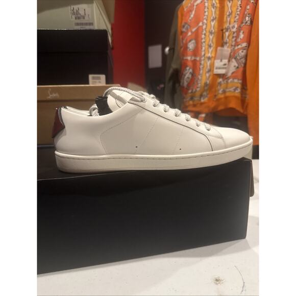 Saint Laurent Metallic Lips Patch Court Classic Sneakers Size 43 Men’s